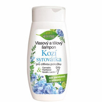 Bione Cosmetics Vlasový a tělový šampon Kozí syrovátka pro citlivou pokožku 260 ml woman