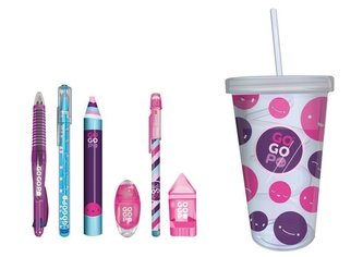 GoGoPo - Zestaw szkolny z kubkiem dla dziwczynek