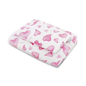 Bambusový set do postýlky Belisima Hearts 65/75 cm