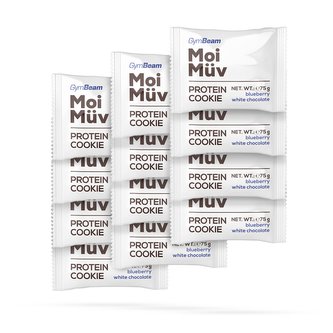 MoiMüv Protein Cookie - GymBeam - dvojitá čokoláda - 12 x 75 g