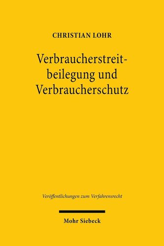 Verbraucherstreitbeilegung und Verbraucherschutz