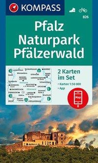 KOMPASS Wanderkarte Pfalz, Naturpark Pfälzerwald 1:50 000
