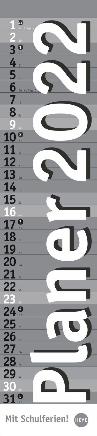 Planer long silber 2022