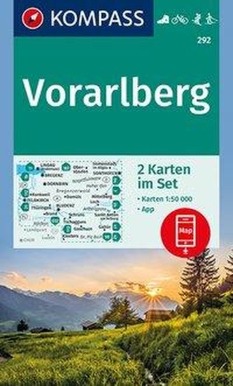 KOMPASS Wanderkarte Vorarlberg 1:50 000