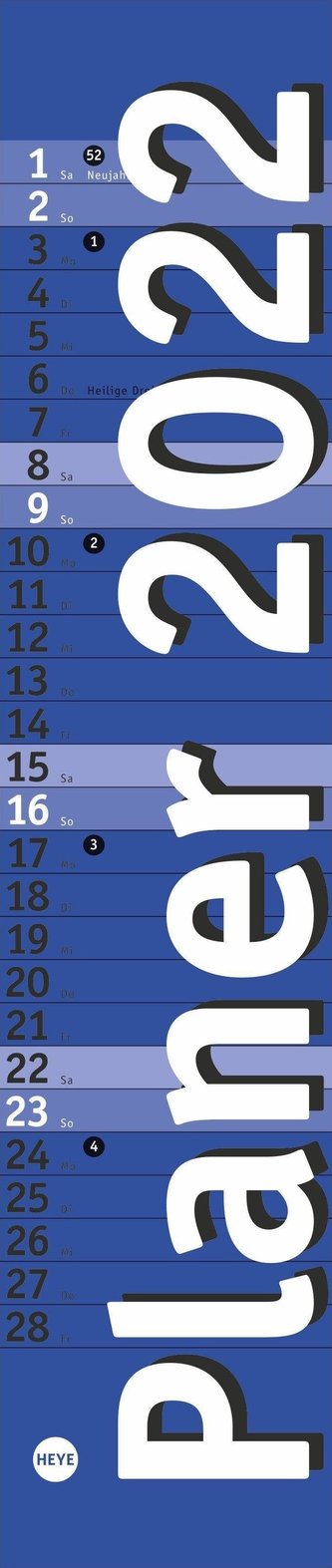 Planer Mini-long blau 2022