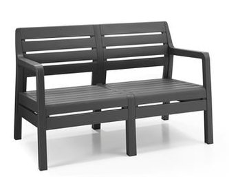 Zahradní lavice Keter Delano Double seat bench grafitová
