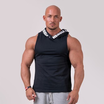 Tílko Hooded Black - NEBBIA - Velikost L
