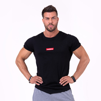 Pánské tričko Red Label V-typical Black - NEBBIA - Velikost L