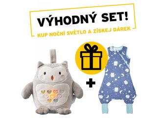 Noční světlo s hudbou Grofriend Ollie the Owl + dárek