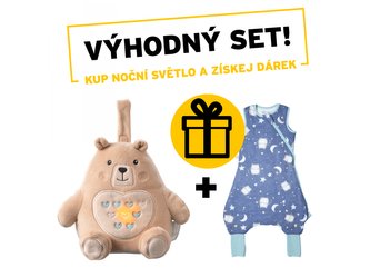 Noční světlo s hudbou Grofriend Bennie the Bear + dárek