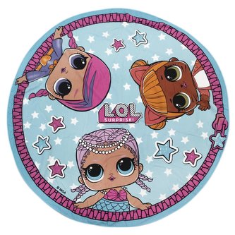 Kulatý dětský ručník - osuška LOL Surprise: Girls 2 (140 x 70 cm) polyester