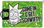 Rohožka Rick And Morty: Get Schwifty (60 x 40 cm) zelená