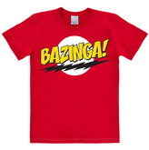 Pánské tričko Big Bang Theory|Teorie velkého třesku: Bazinga (2XL) červené bavlna