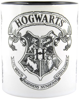 Keramický hrnek Harry Potter: Erb Bradavic (objem 320 ml) černý