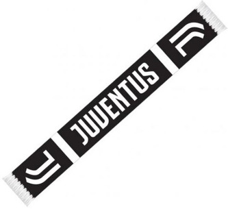 Pletená šála FC Juventus: Logo (132 x 19 cm) černo-bílá akryl