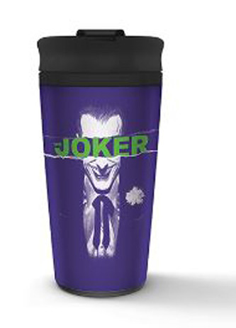Cestovní hrnek DC Comics|Batman: The Joker-Straight Outta Arkham (objem 450 ml) fialový