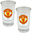 Sklenice štamprle FC Manchester United: Wordmark balení 2 kusů (objem 0,4 ml)