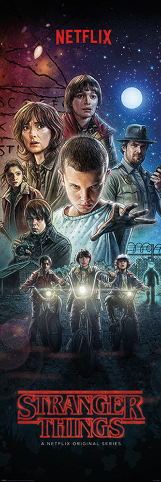 Velký plakát na dveře Stranger Things: One Sheet (53 x 158 cm)