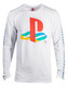 Pánské tričko Playstation s dlouhým rukávem: Logo (M) bílá bavlna