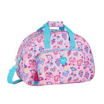 Sportovní taška Vicky Martin Berrocal: vzor 12036 (objem 33 litrů|48 x 33 x 21 cm) růžový polyester