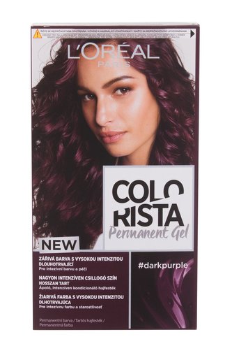 L´Oréal Paris Colorista Barva na vlasy Permanent Gel 60 ml Dark Purple pro ženy