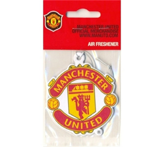 Osvěžovač vzduchu FC Manchester United: Znak z obou stran crest (13 g, 8 x 6 cm) červený