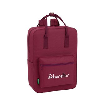 Multifunkční batoh Benetton: vzor 41962 (objem 13 litrů|38 x 27 x 13 cm) vínový polyester