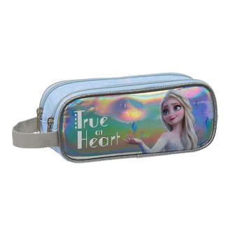 Penál na tužky Frozen|Ledové království: True At Heart vzor 12015 (21 x 6 x 8 cm) modrý polyester