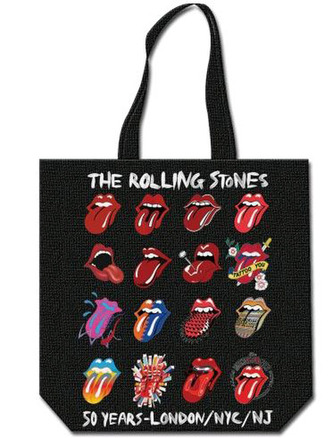 Shopping taška The Rolling Stones: Tonguje Evolutions (38 x 38 cm) bavlna