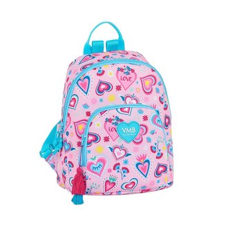 Městský dámský batoh Vicky Martin Berrocal: vzor 12036 (objem 10 litrů|25 x 30 x 13 cm) růžový polyester