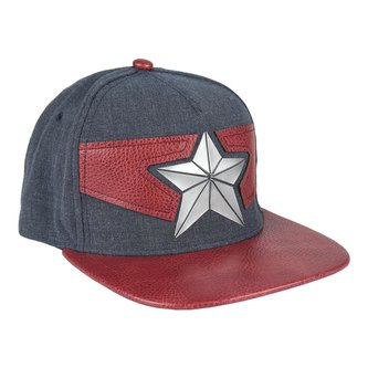 Snapback čepice - kšiltovka Marvel|Captain Marvel: Logo (obvod 57 cm| nastavitelná) bavlna, 58% polyester, 17% polyuretan)