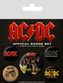 Placky AC/DC: Albums set 5 kusů (průměr 2,5 cm|3,8 cm)