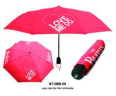 Skládací deštník s rukojetí Beatles: Love Me Do (109 cm) červený