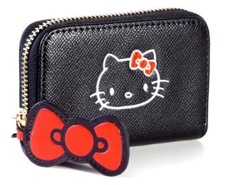 Peneženka na mince Hello Kitty: Mini (11 x 7 cm) černý polyester