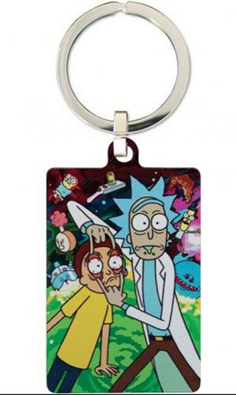 Kovová klíčenka Rick And Morty: (4 x 6 cm)