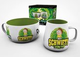 Keramický set Rick And Morty: Get Schwifty Reverse (objem misky 858 ml|hrnku 385 ml)