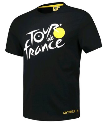 Pánské tričko Tour de France: Logo (L) černá bavlna