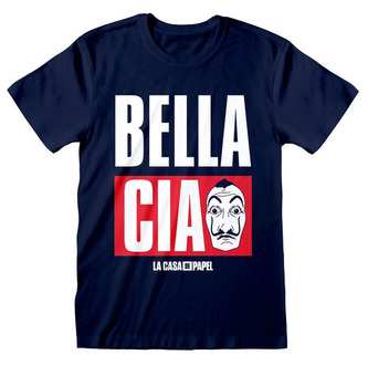 Pánské tričko La Casa De Papel|Papírový dům: Jumbo Bella Ciao (XL) modré bavlna