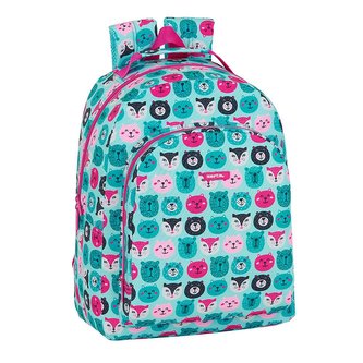 Batoh Safta: Animalitos Turquesa vzor 42027 (objem 20 litrů|32 x 42 x 15 cm) multicolor polyester
