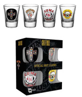 Sklenice štamprle Guns'N'Roses: Set 4 kusů (objem 60 ml|výška 6 cm)