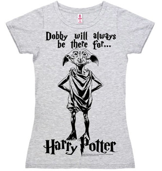 Dámské tričko Harry Potter: Dobby Logo (XS) šedé bavlna