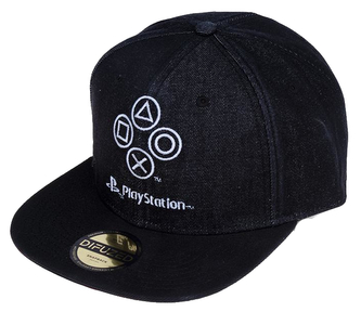 Snapback čepice - kšiltovka Playstation: Symboly (nastavitelná) černá