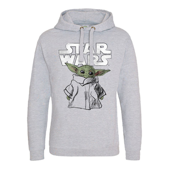 Pánská mikina Star Wars|Hvězdné války|Mandalorian: The Child (M) šedá bavlna polyester