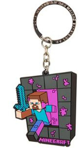 Pryžový přívěsek na klíče Minecraft: Craftable Portal Steve (rozměr 4 x 4 cm) Pryžový přívěsek na klíče Minecraft: Craftable Portal Steve (rozměr 4 x 4 cm)