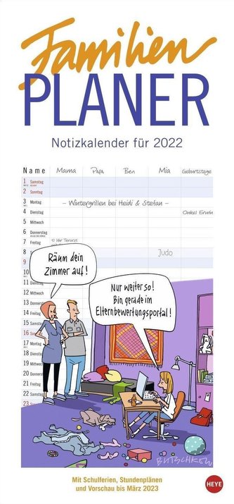 Butschkow Familienplaner - Kalender 2022