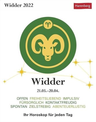 Sternzeichenkalender Widder 2022