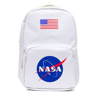 Batoh Nasa: Logo (objem 9,1 litrů|29 x 35 x 9 cm) bílý polyester