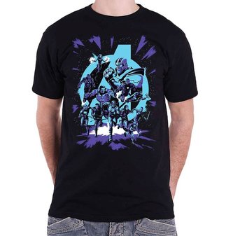 Pánské tričko Marvel: Avengers Group (2XL) černé bavlna