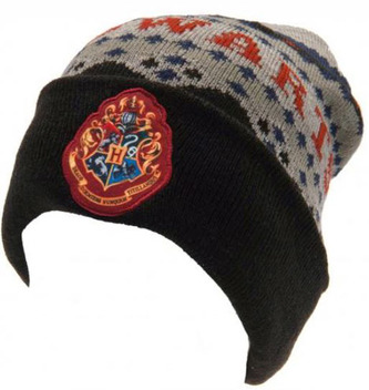 Zimní úpletová čepice Harry Potter: Erb Bradavice - Hogwarts (universální)