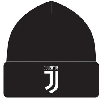 Přeložená zimní čepice Juventus FC: Logo (universální) černý akryl